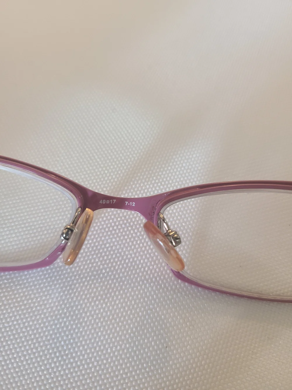 Nine West Purple Metal Rectangular Women's Glasses
